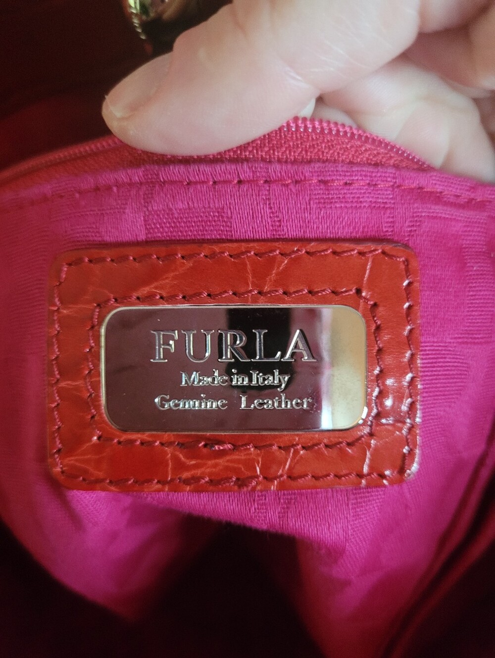 Furla croc shoulder bag - Picture 14 of 16